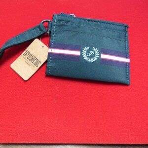 Victoria's Secret PINK Card Holder Keychain with Zip Wristlet Style Grea…